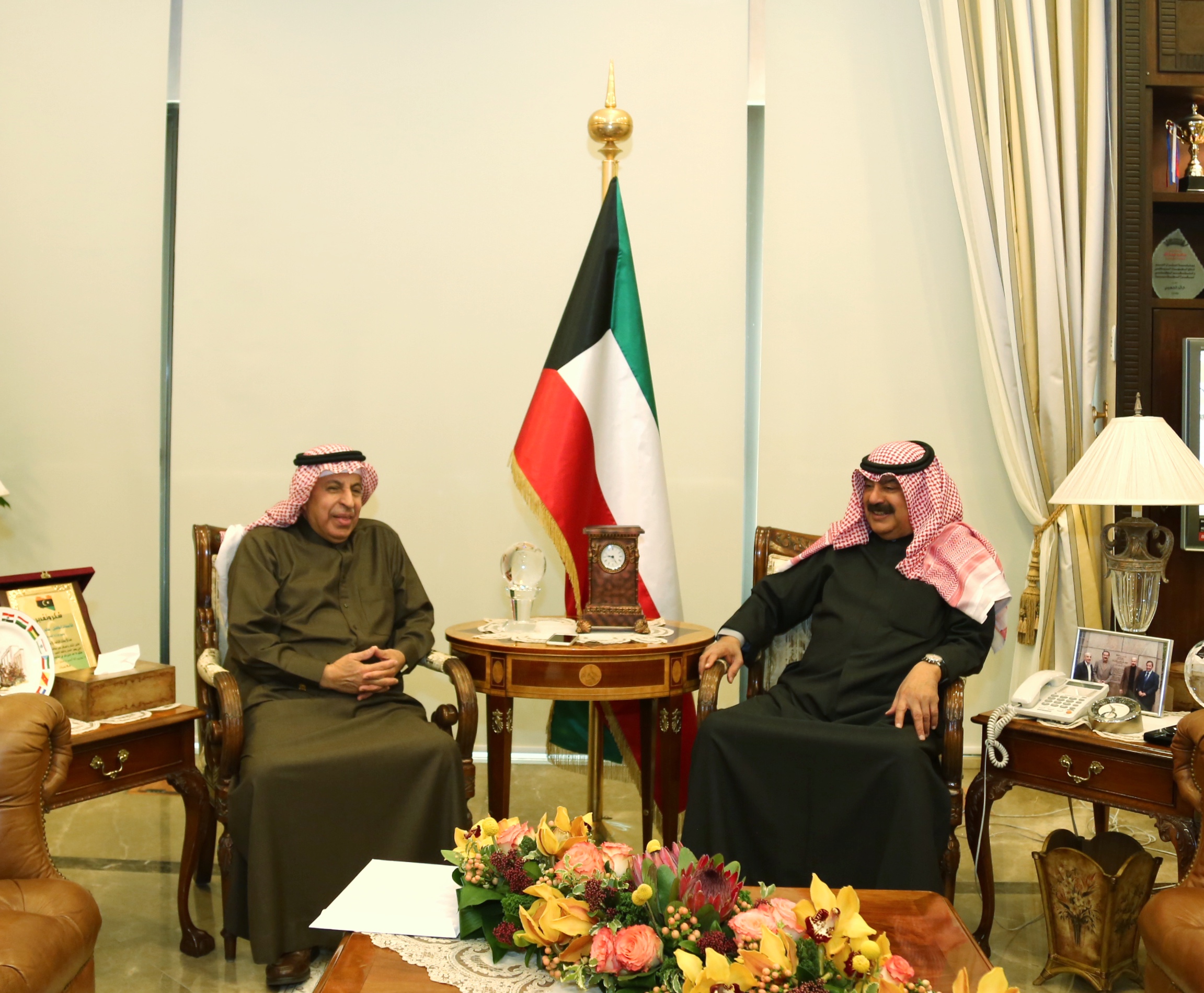Deputy Foreign Minister Khaled Al-Jarallah meets with Saudi Ambassador in Kuwait Abdulaziz bin Ibrahim Al-Fayez