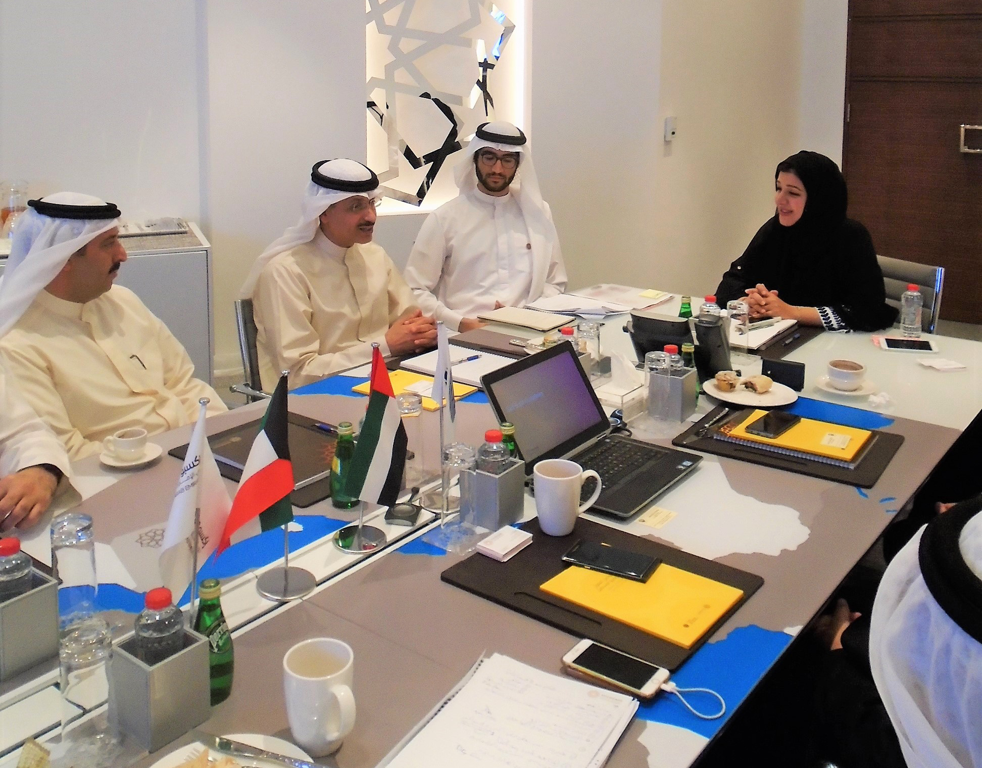 Undersecretary of Kuwait's Ministry of Information Tarek Al-Merzem meets
with Emirati Minister of State for International Affairs and Director of the Dubai World Expo 2020 Reem Al-Hashimi