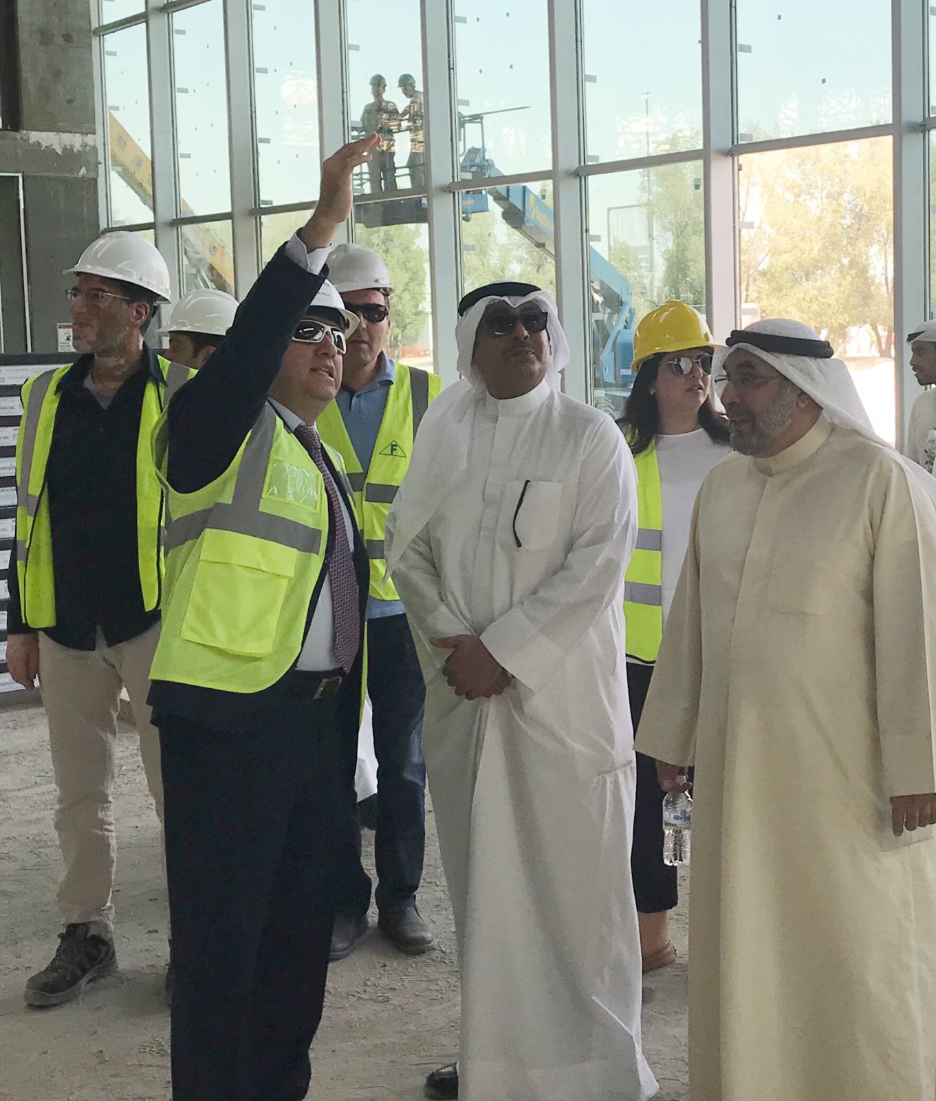 Chairman of the Government Performance Follow-up Apparatus Sheikh Ahmad Meshaal Al-Ahmad Al-Jaber Al-Sabah inspected the venture construction site
