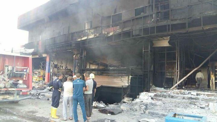 جانب من آثار أعمال العنف وحرق المنازل في مدينة (طوز خرماتو)
