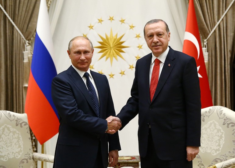 الرئيسان التركي والروسي يتفقان على مواصلة التعاون في القضايا الاقليمية