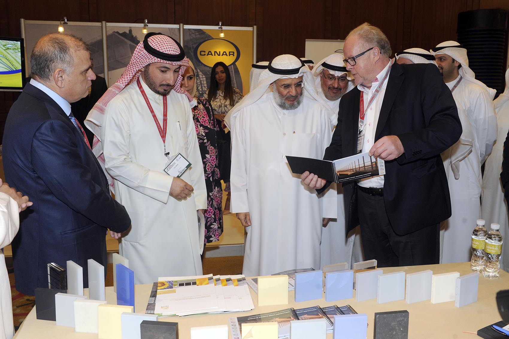 Minister of Public Works Abdulrahman Al-Mutawaa tours in "The bridges exhibition"