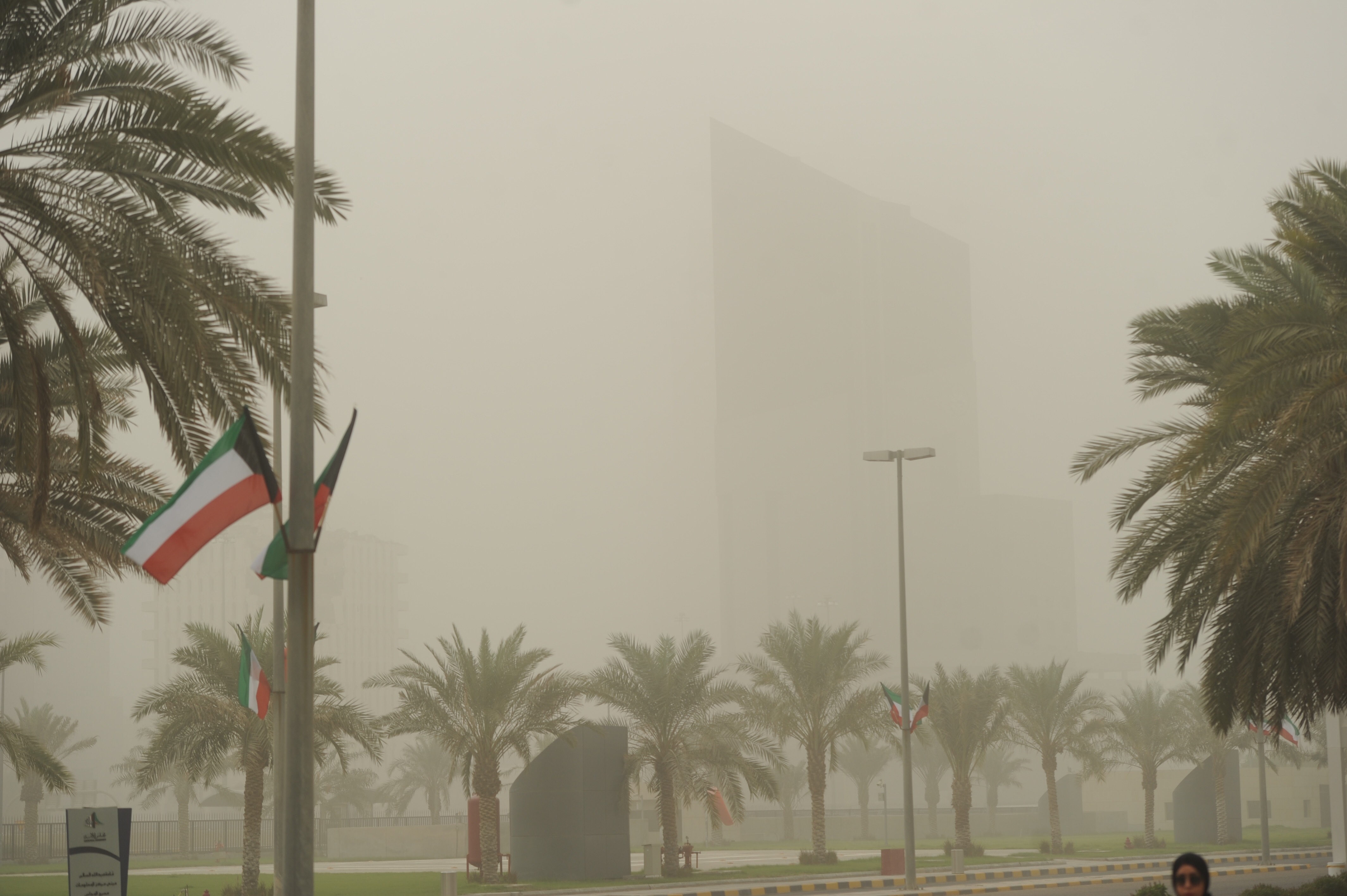 Dusty weather covers Kuwait's sky