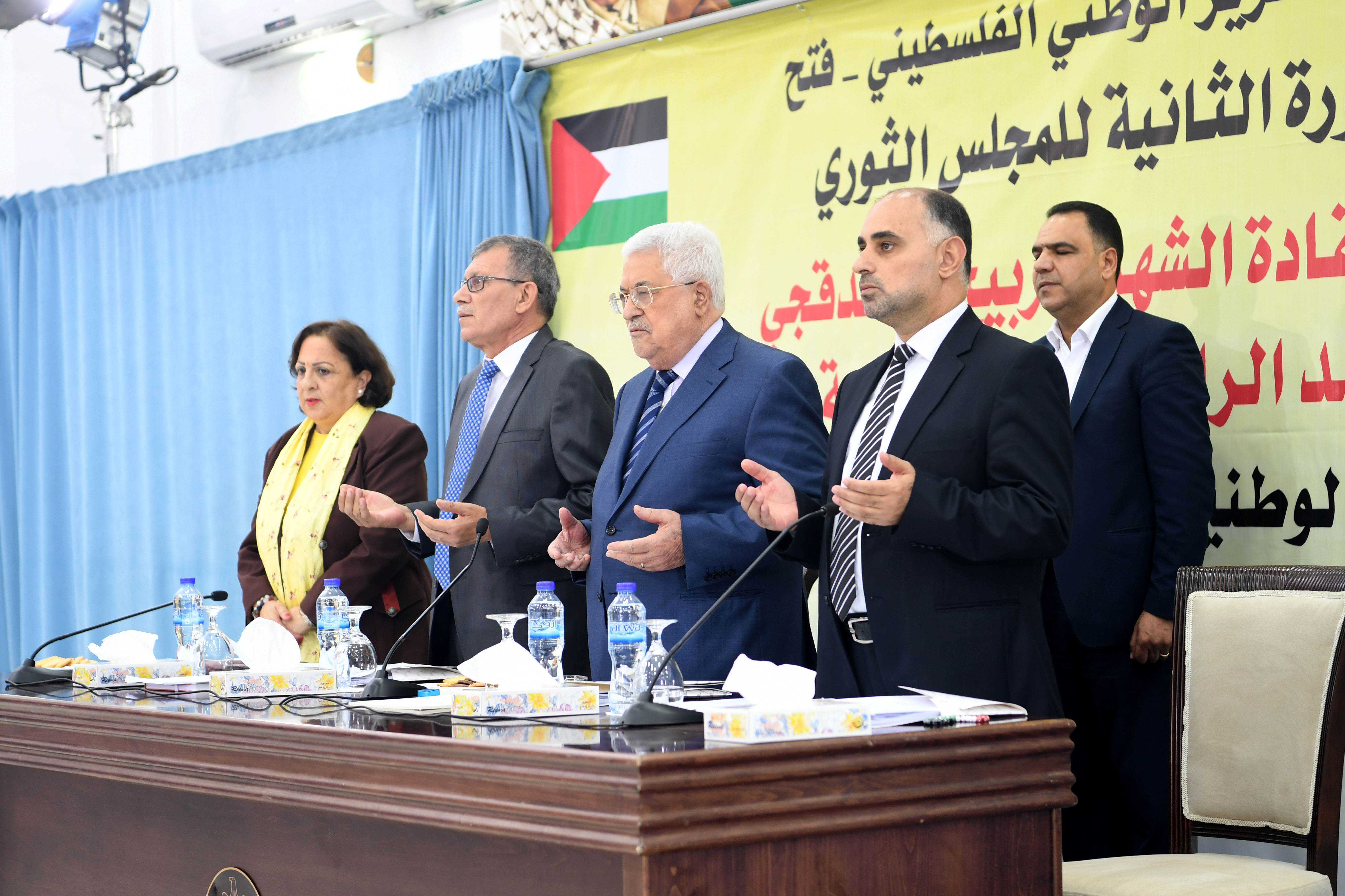 Palestinian President Mahmoud Abbas during the meeting of Fatah Revolutionary Council in Ramallah