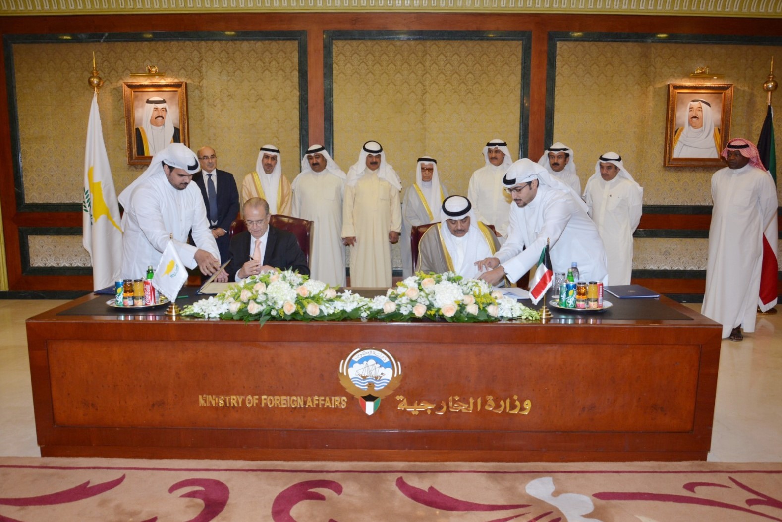 Foreign minister Sheikh Sabah Al-Khaled Al-Hamad Al-Sabah and his Cypriot counterpart Ioannis Kasoulides inked the memo for energy cooperation