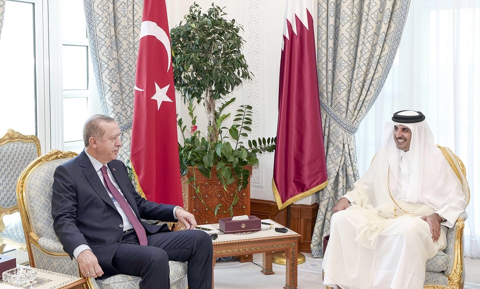 امير دولة قطر سمو الشيخ تميم بن حمد آل ثاني يعقد لقاء مع الرئيس التركي رجب طيب أردوغان