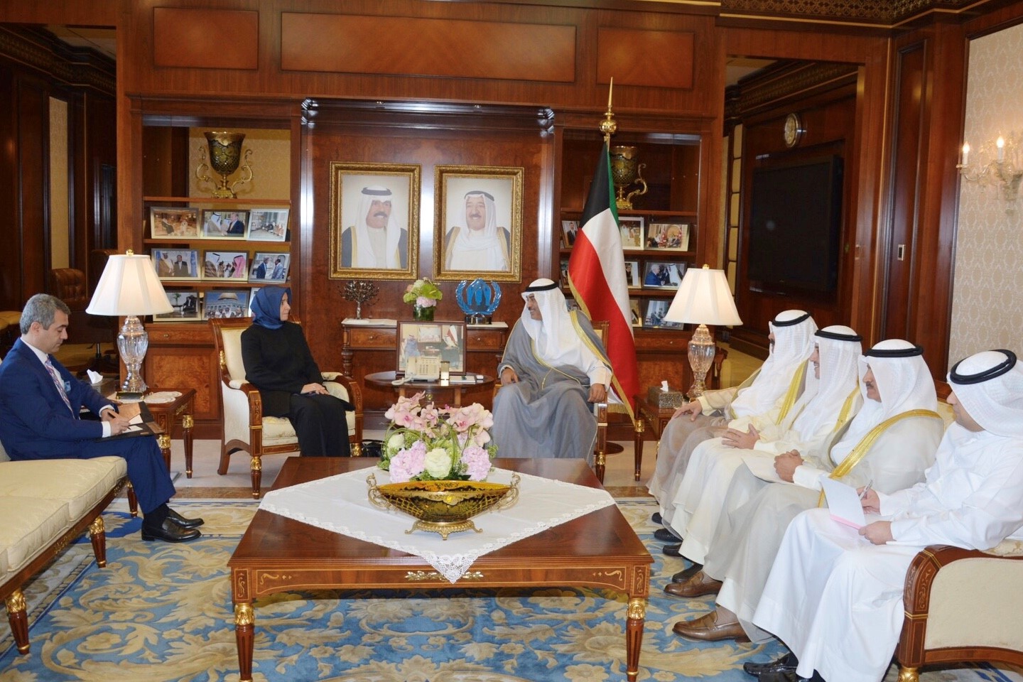 Kuwaiti First Deputy Prime Minister and Foreign Minister Sheikh Sabah Al-Khaled Al-Hamad Al-Sabah received the credentials of Turkey's new ambassador to Kuwait Ayse Hilal Sayan Koytak