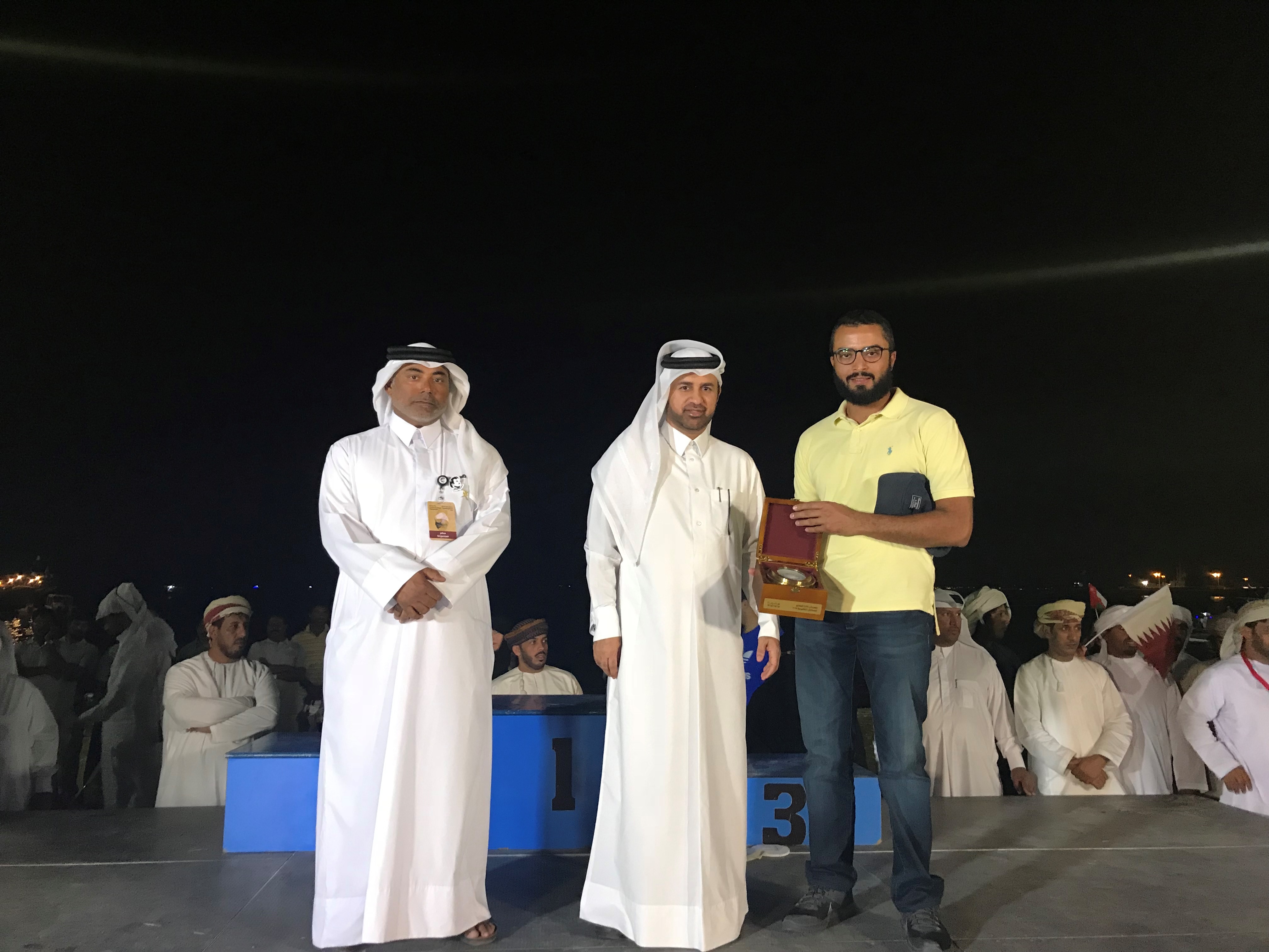 فريق (فتح الخير) بقيادة النوخذة عبدالله الراشد يحقق المركز الثاني في مسابقة الغوص على اللؤلؤ ضمن مهرجان كتارا للمحامل التقليدية