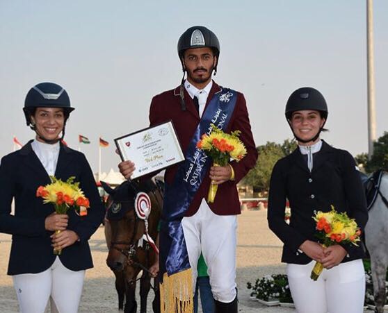 الفارس الكويتي علي الخرافي يحقق المركز الثالث في منافسات (الجائزة الكبرى) لبطولة قطر الدولية لقفز الحواجز على ارتفاع (140 - 160) سم