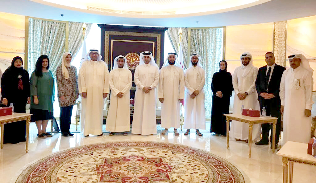 SAB's Director General of training and international relations Department Saud Al-Zamanan and a delegation from Kuwait State Audit Bureau (SAB)