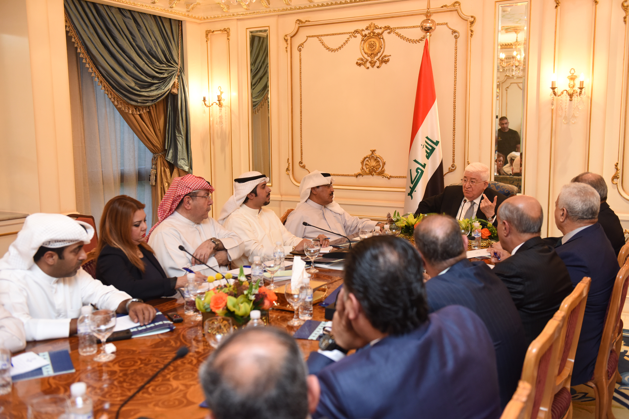 الرئيس العراقي فؤاد معصوم في لقاء صحفي عقده بمناسبة زيارته الى البلاد