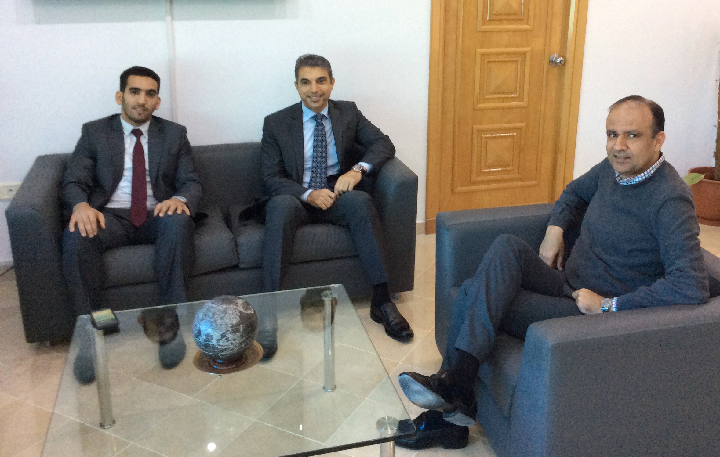 Kuwait's Ambassador to Tunisia Ali Al-Dhefeeri meets with President of the Tunisian football association Wadee' Al-Jaree