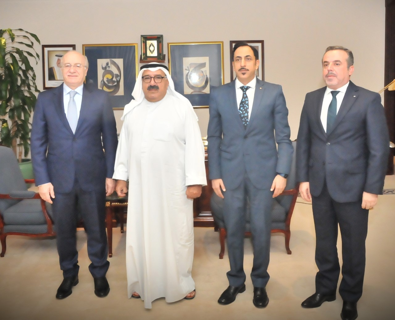 Minister of Amiri Diwan Affairs Sheikh Nasser Sabah Al-Ahmad Al-Sabah receives Lebanese Minister of Culture Ghattas Khoury