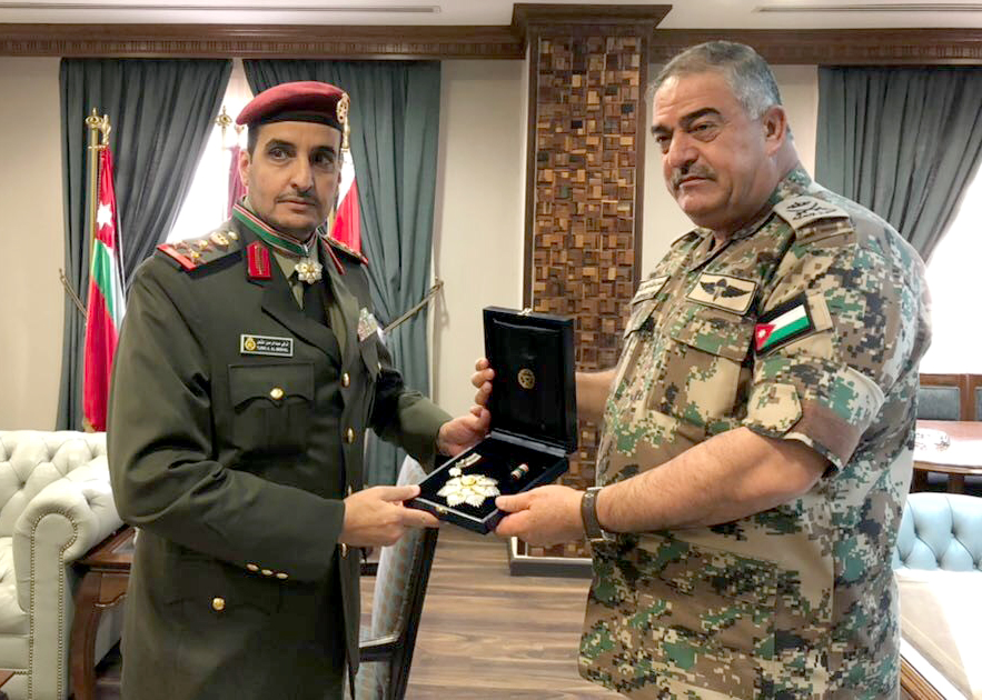 Mitary attache at the Kuwaiti embassy Brigadier General Turki Al-Meshal during the honoring ceremony