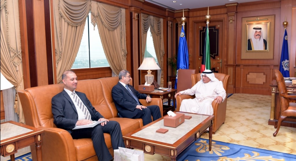 Deputy Prime Minister and Minister of Interior Sheikh Khaled Al-Jarrah Al-Sabah met with  the Iraqi Ambassador to Kuwait, Alaa Al Hashemi,