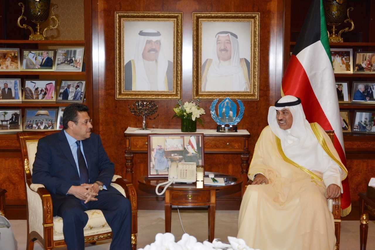 First Deputy Prime Minister and Foreign Minister Sheikh Sabah Khaled Al-Hamad Al-Sabah received credentials of Tarek Al-Koni as Egyptian Ambassador to the country