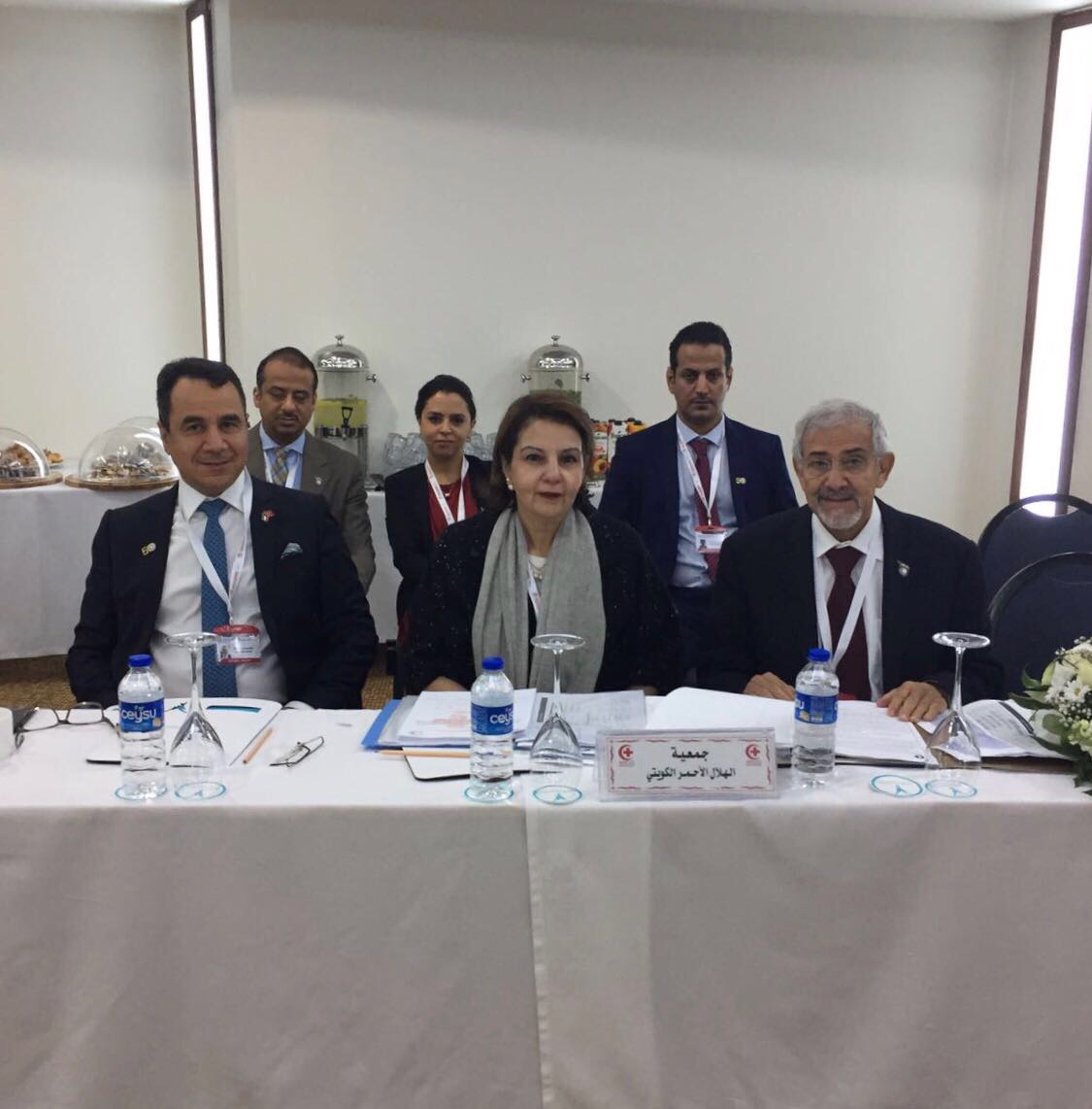 KRCS Chairman Hilal Al-Sayer during meeting of the Organization of Arab Red Crescent and Red Cross