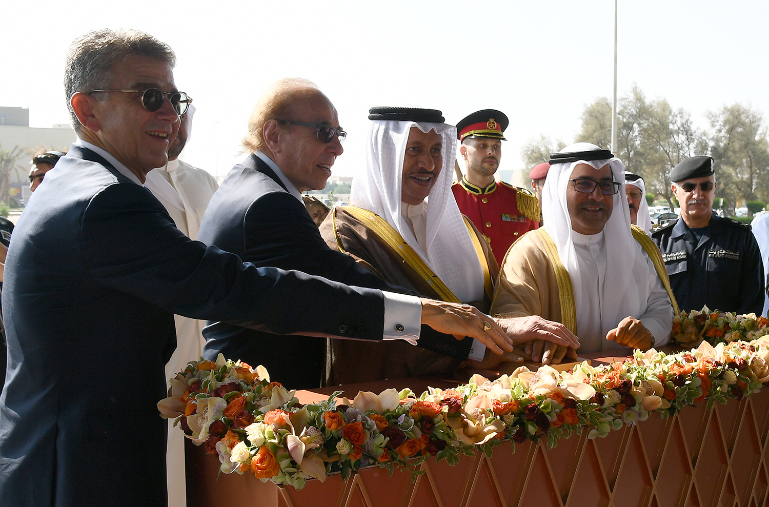 His Highness the Prime Minister Sheikh Jaber Al-Mubarak Al-Hamad Al-Sabah during the  inauguration of the Four Seasons Hotel