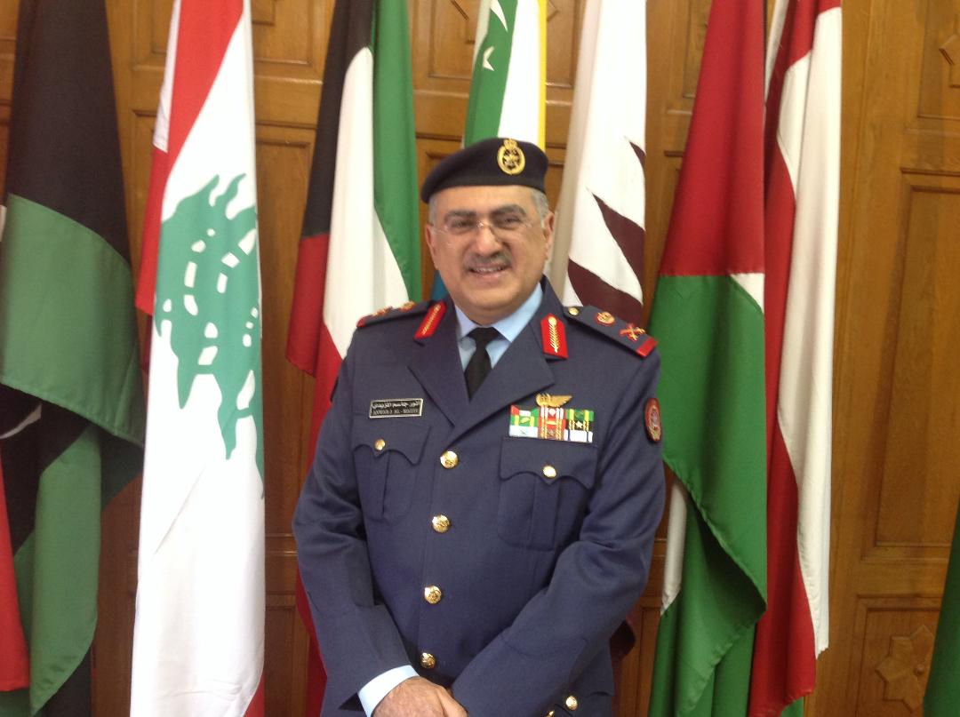 Brigadier Anwar Al-Mazidi on the sidelines of the 22nd meeting for heads of Arab armies training authorities