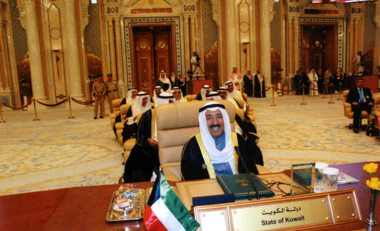 His Highness the Amir Sheikh Sabah Al-Ahmad AlSabah heads Kuwait's delegation to the third summit of Organization of Arab Petroleum Exporting Countries (OAPEC) in 2007