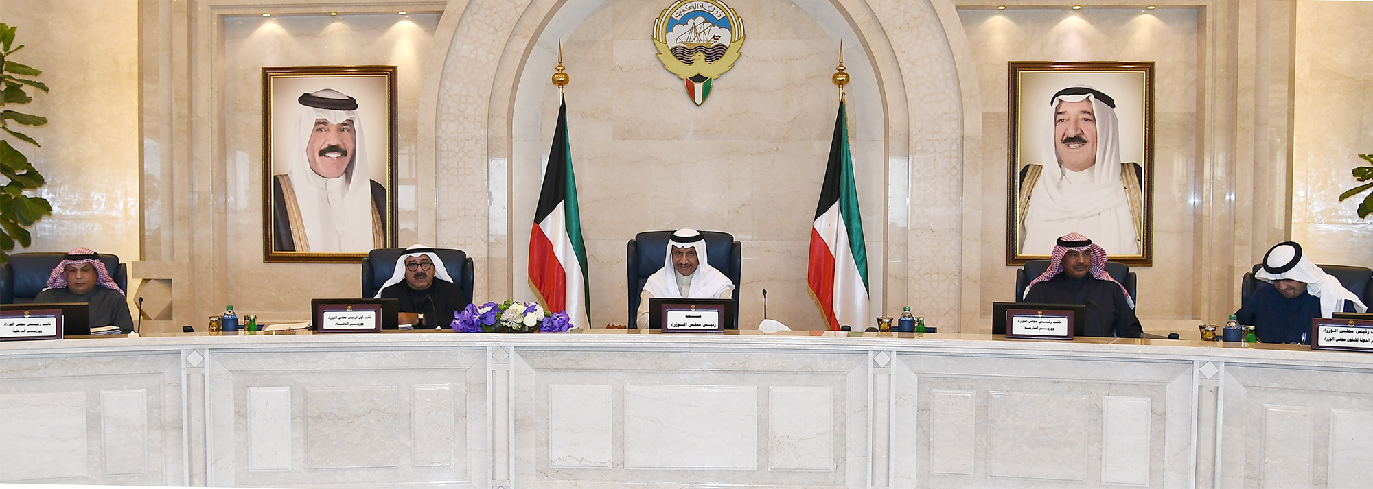 His Highness Prime Minister Sheikh Jaber Al-Mubarak Al-Hamad Al-Sabah presides the cabinet weekly meeting