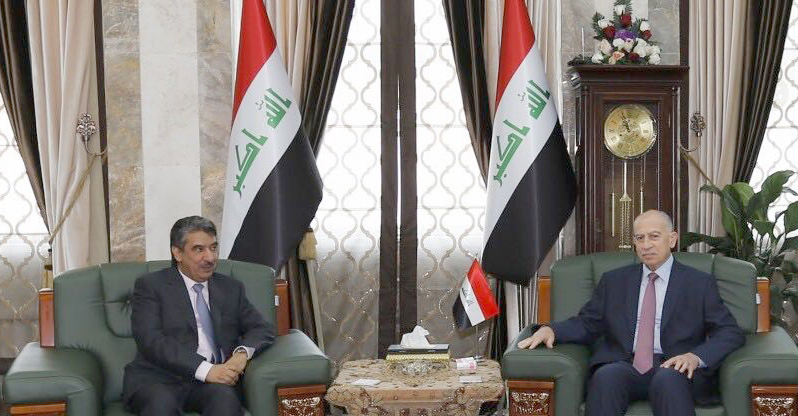 Iraqi Vice President Osama Al-Najafi meets with Kuwaiti Ambassador to Iraq Salem Al-Zamanan