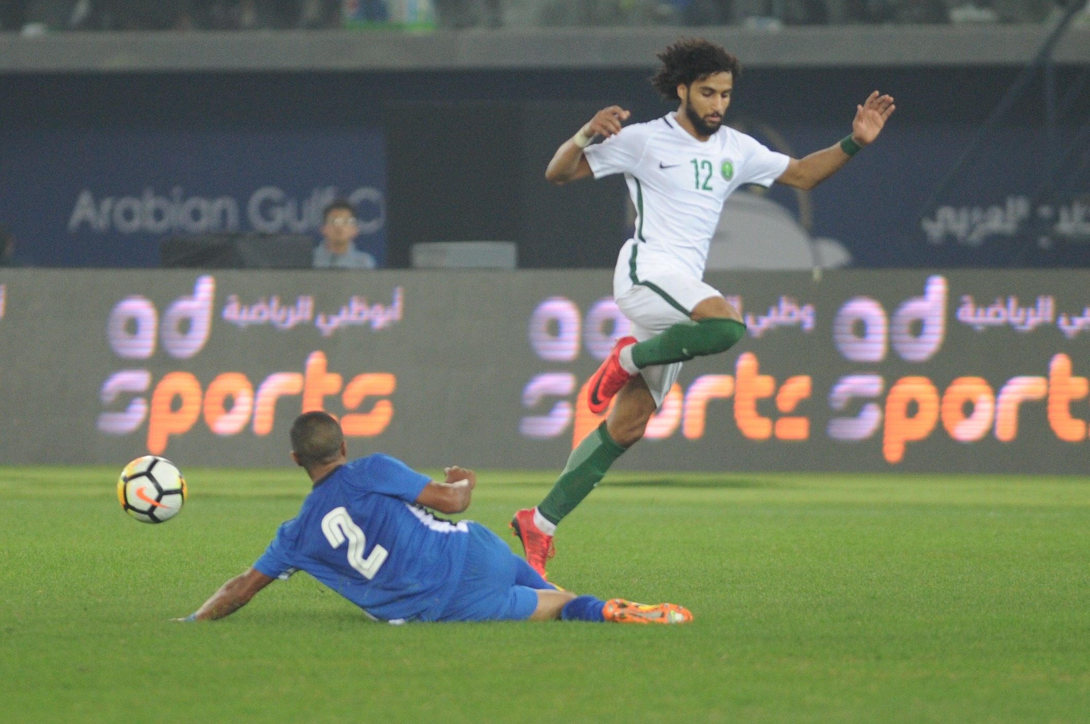 جانب من مباراة المنتخب الكويتي مع نظيره السعودي في انطلاق مباريات كاس الخليج العربي لكرة القدم (خليجي 23)