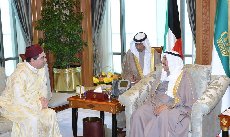 His Highness the Amir Sheikh Sabah Al-Ahmad Al-Jaber Al-Sabah received Moroccan Minister of Foreign Affairs and International Cooperation Nasser Bourita