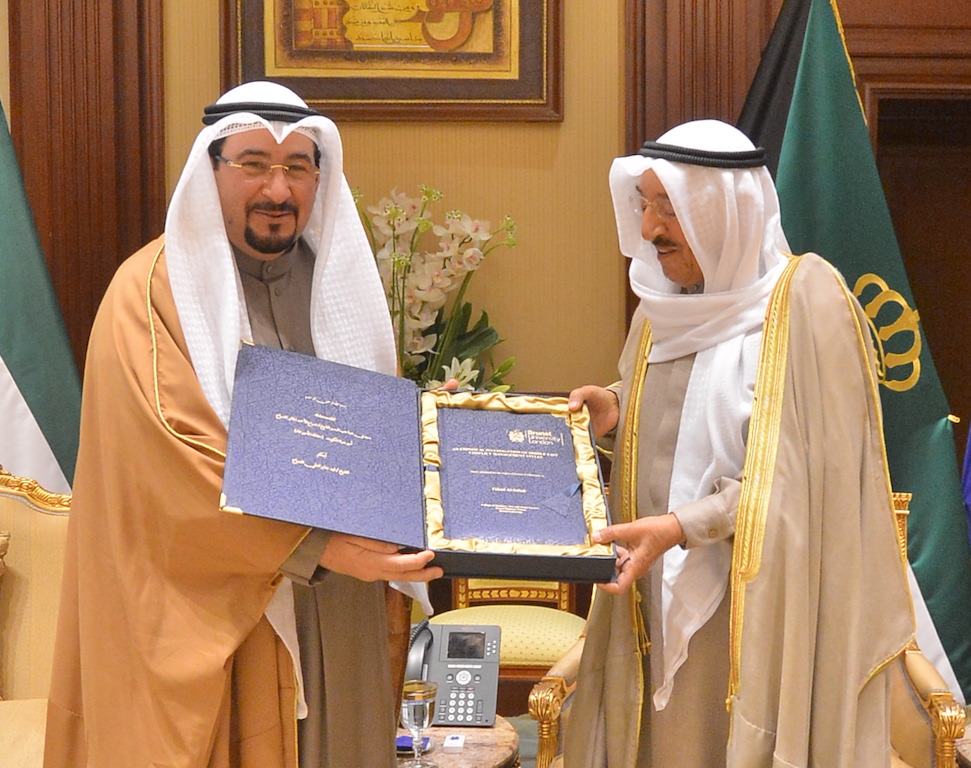 His Highness the Amir Sheikh Sabah Al-Ahmad Al-Jaber Al-Sabah received Sheikh Dr. Fahad Jaber Al-Ali Al-Sabah