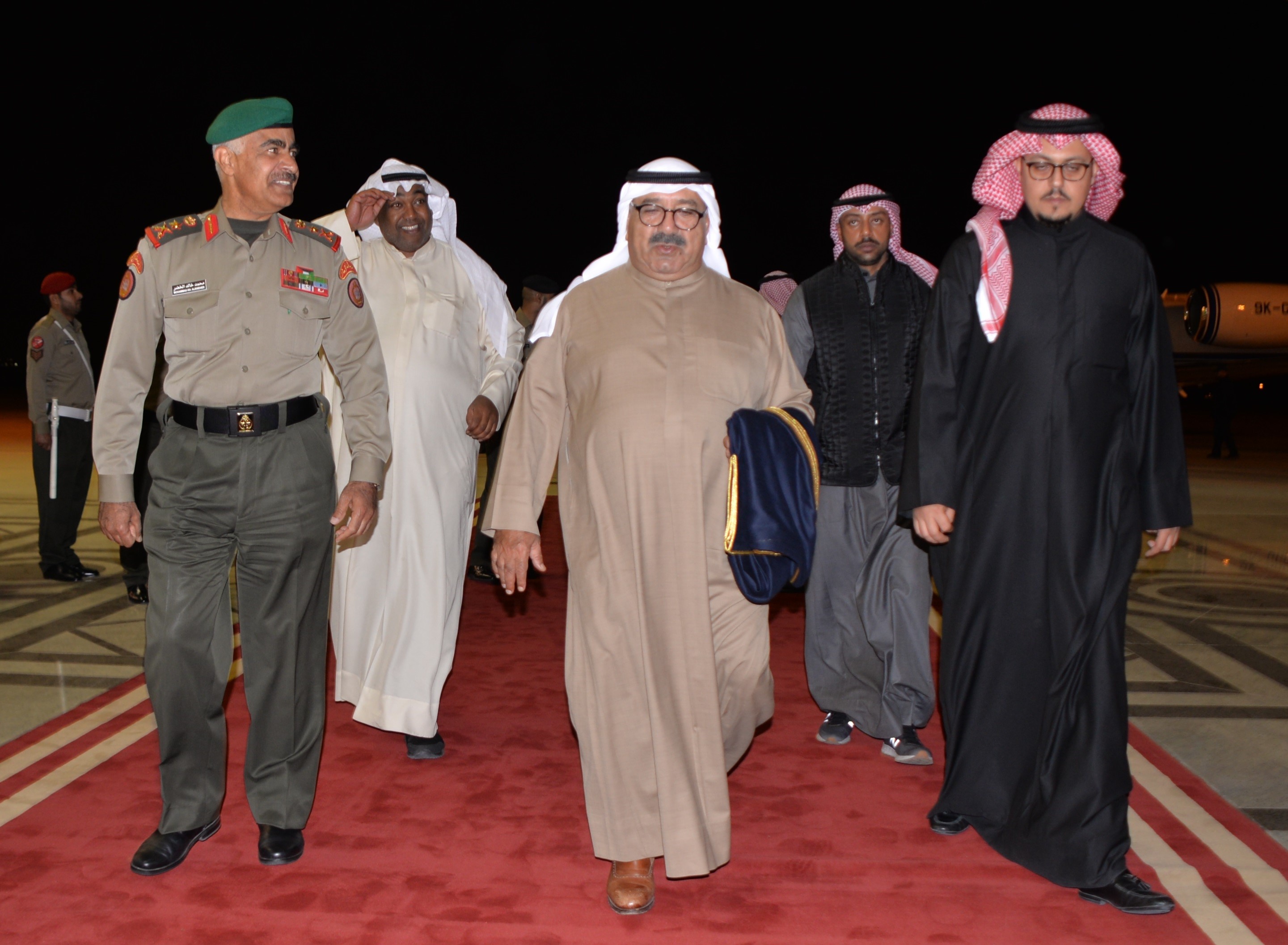 First Deputy Prime Minister and Minister of Defense Sheikh Nasser Sabah Al-Ahmad Al-Jaber Al-Sabah during the arrival the country
