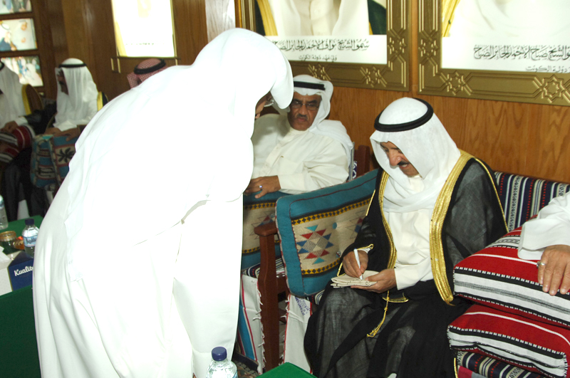 His Highness the Amir Sheikh Sabah Al-Ahmad Al-Jaber Al-Sabah visited Traditional cafes