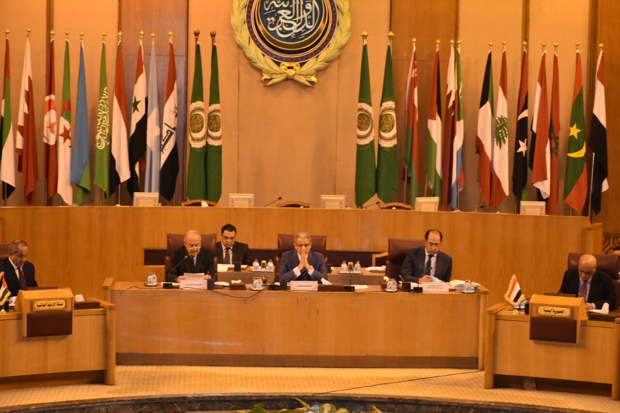 The Arab League's Secretary General Ahmed Abul-Gheit during the emergency meeting of the regional bloc on the level of permanent representatives