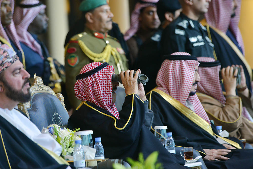 His Highness the Amir Sheikh Sabah Al-Ahmad Al-Jaber Al-Sabah with Saudi King Salman Nin Abdulaziz Al-Saud