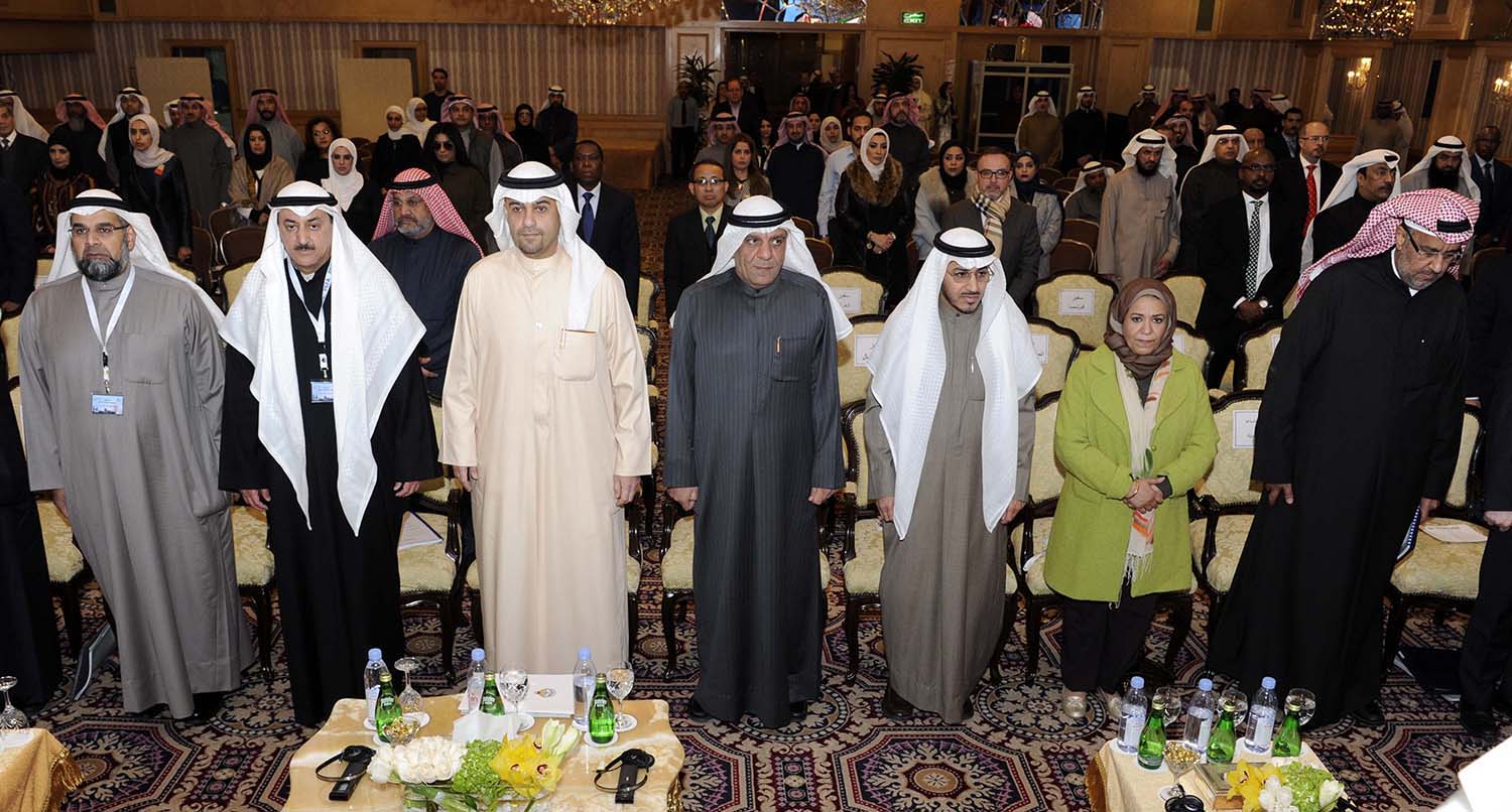 نائب رئيس مجلس الوزراء ووزير المالية الكويتي أنس الصالح خلال افتتاح مؤتمر برنامج المعايير الدولية لتقييم أداء الإدارة المالية العامة (بيفا)