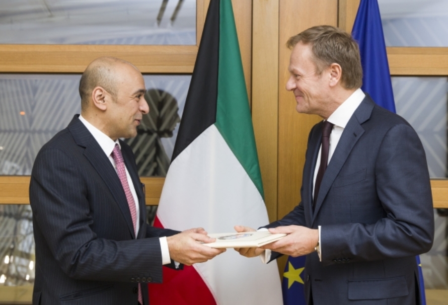 Jasem ALBUDAIWI, Ambassador of Kuwait meeting with Donald TUSK, President of the European Council