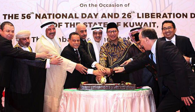 سفارة الكويت لدى اندونيسيا تحتفل بالاعياد الوطنية