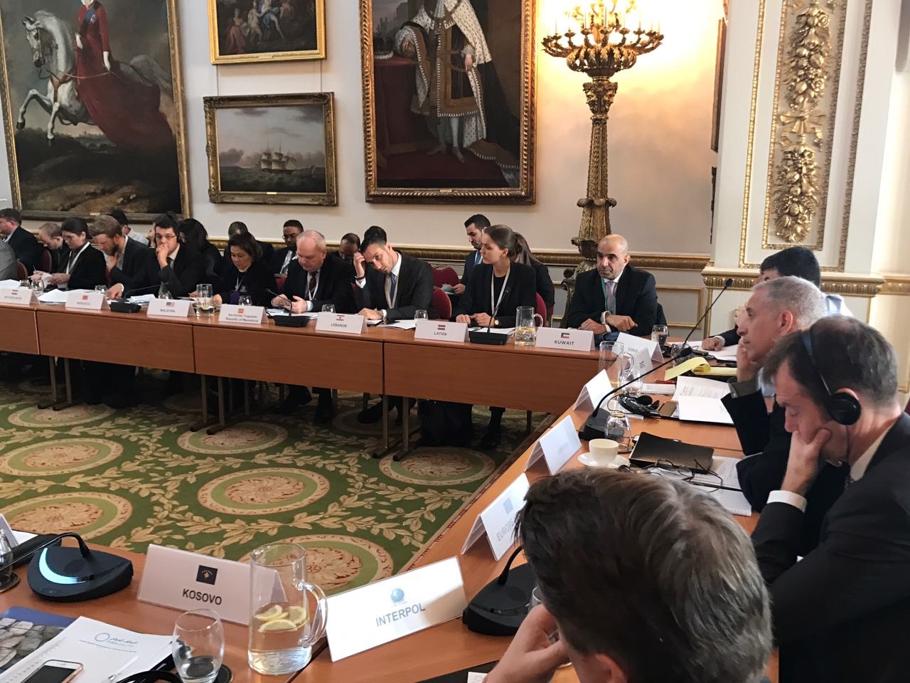 Kuwait's Assistant Foreign Minister for Development and International Cooperation affairs Ambassador Nasser Al-Sabeeh during the meeting of the Coalition's Communications Working Group to Counter IS in London