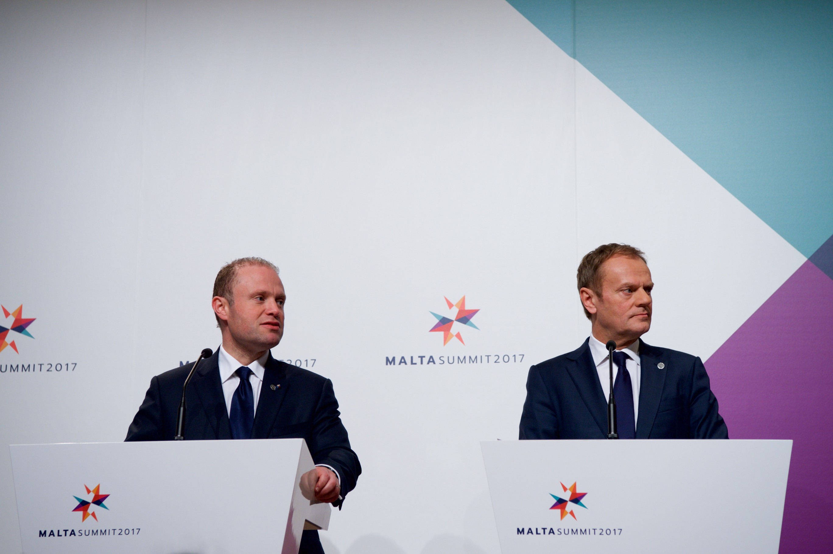 Prime Minister of Malta, Joseph Muscat at the press conference after an informal summit of EU leaders in Valletta