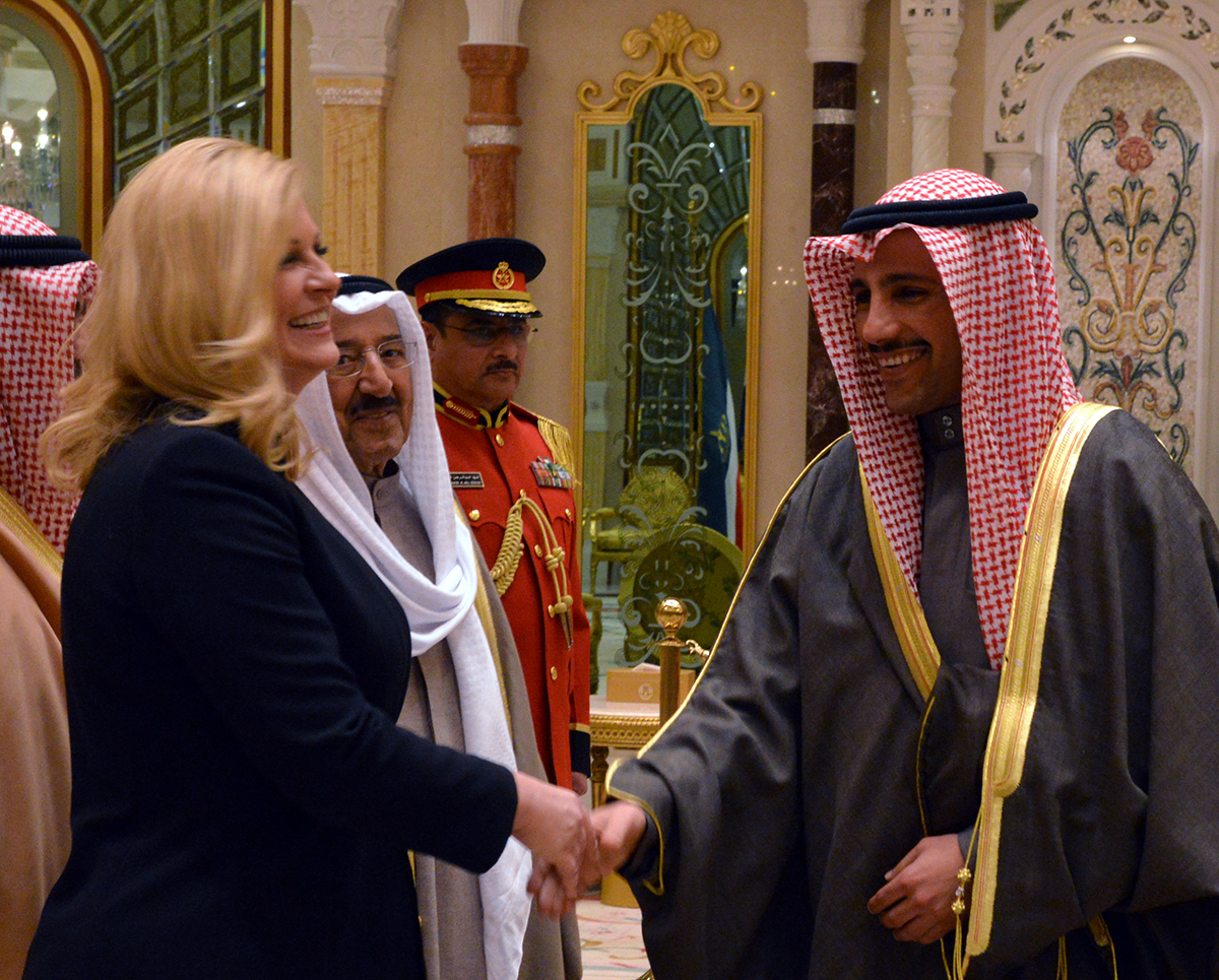 His Highness Amir holds luncheon in honor of Croatian Pres.