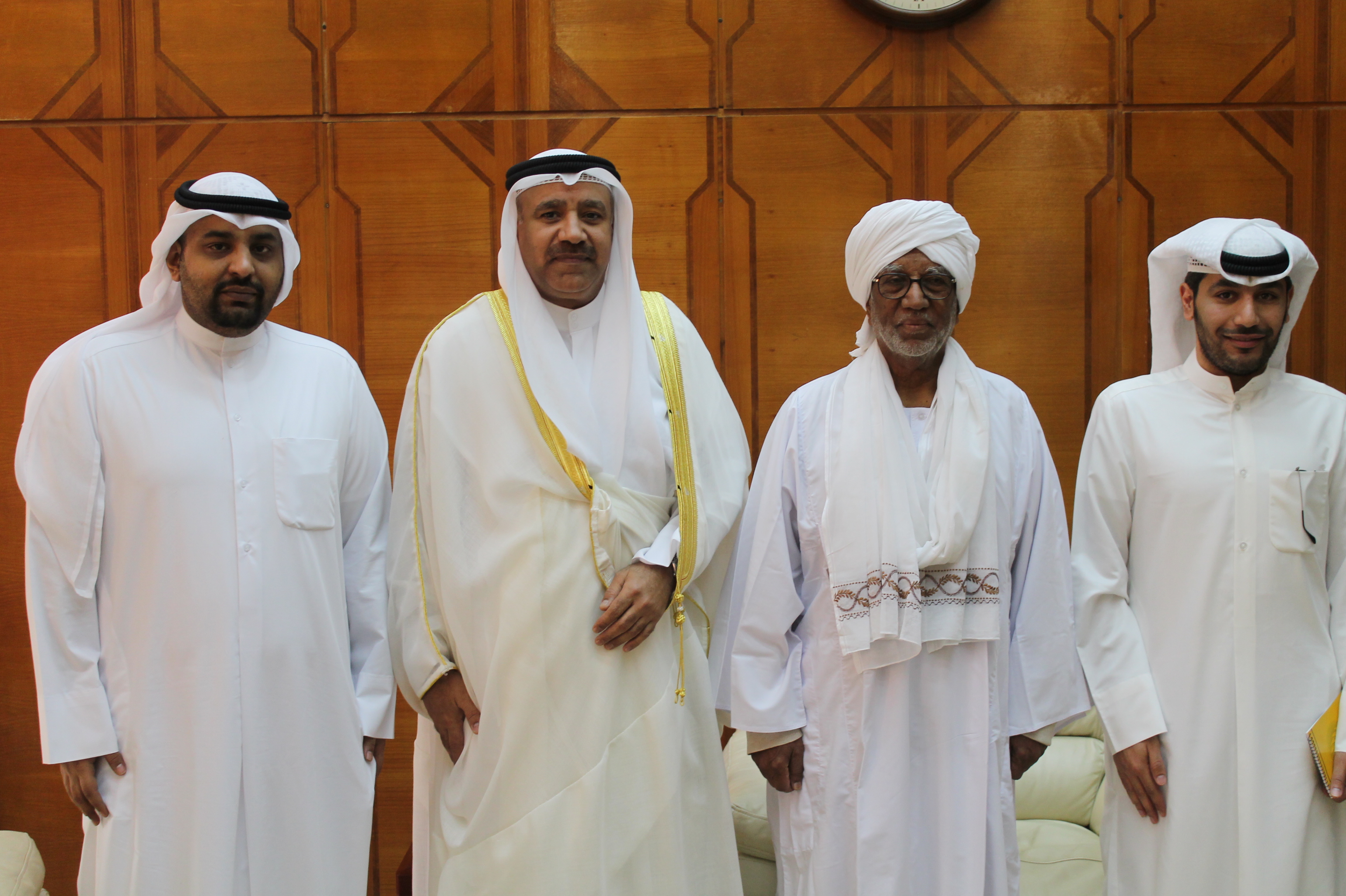 Ambassador to Sudan Bassam Al-Qabandi with Speaker of Sudan's National Assembly Ahmad Omar