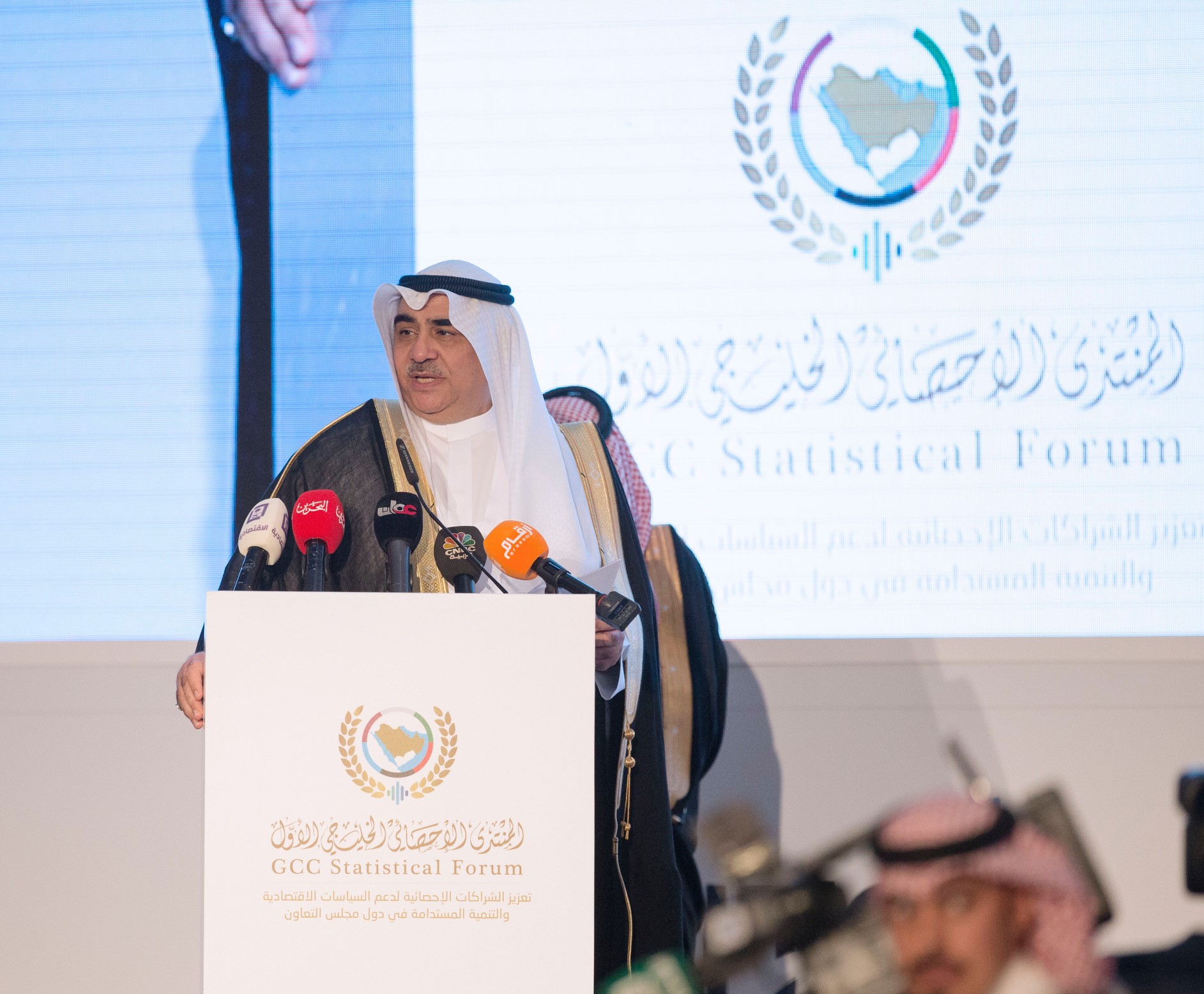 Minister of Economy and Planning Adel Faqih inaugurates the 1st Gulf Cooperation Council (GCC) statistics forum in Riyadh