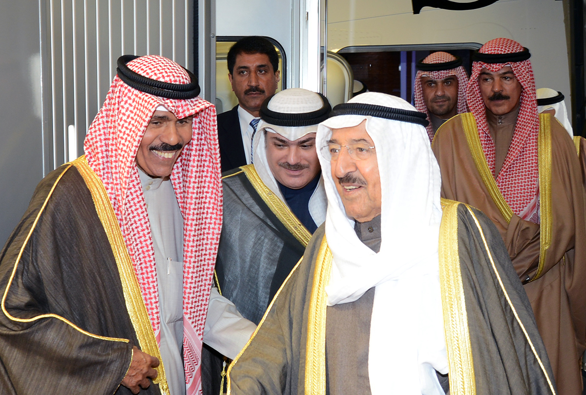 His Highness the Amir Sheikh Sabah Al-Ahmad Al-Jaber Al-Sabah returned home from Turkey