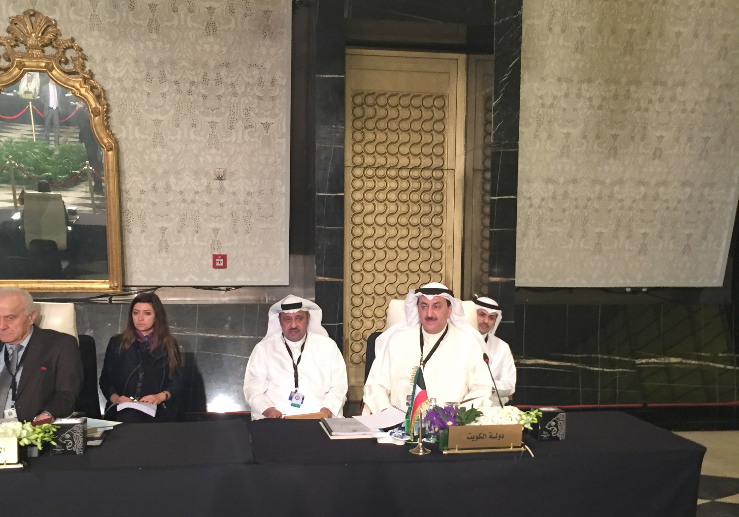 Assistant undersecretary at the Kuwaiti Ministry of Finance Sami Al-Sagabi during the meeting