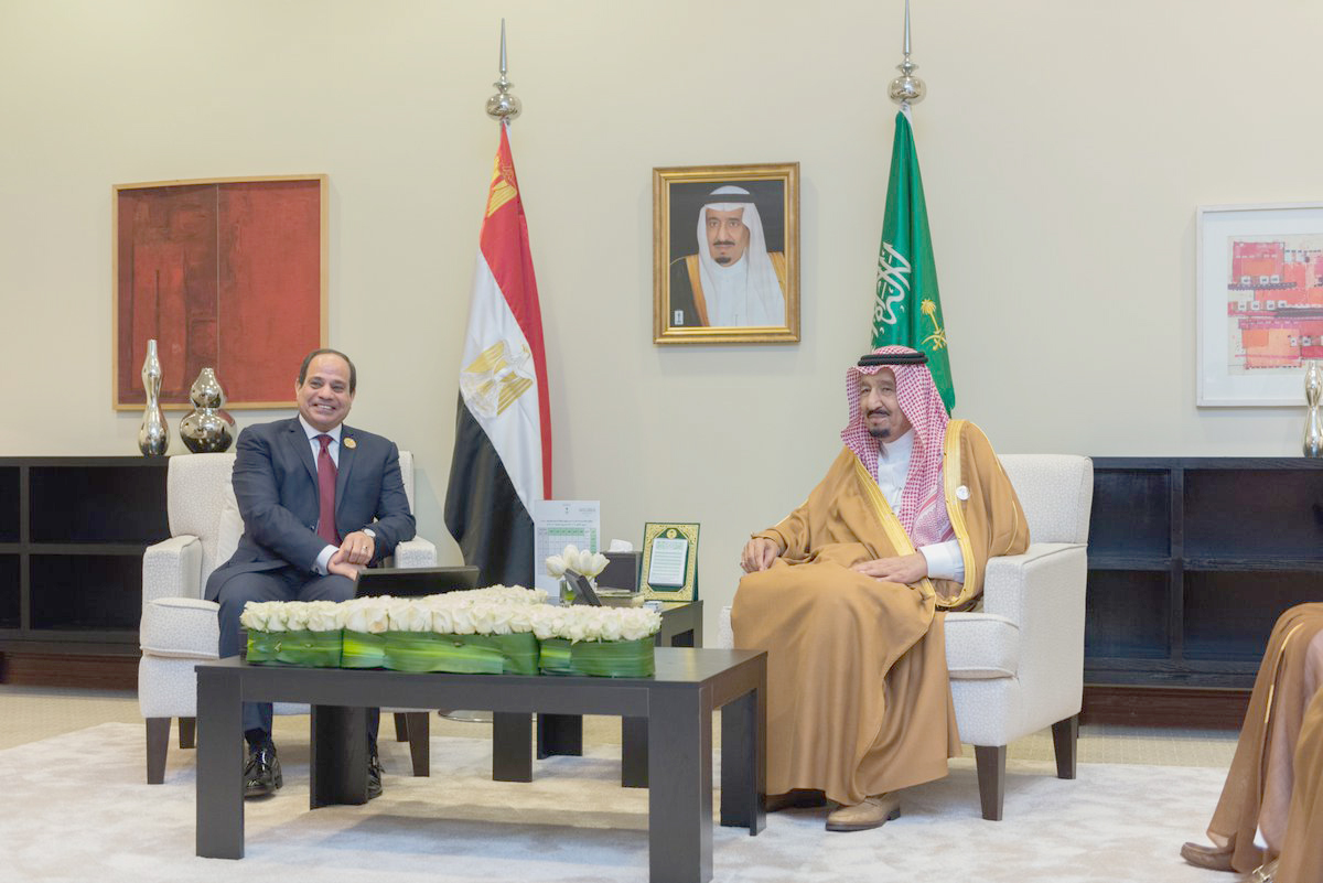 Saudi King Salman bin Abdulaziz meets with Egyptian President Abdul Fattah Al-Sisi