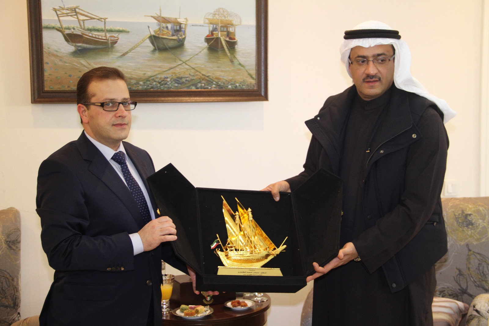Iraqi Minister of Education Mohammad Al-Saidali with Consul General Dr. Omar Al-Kandari