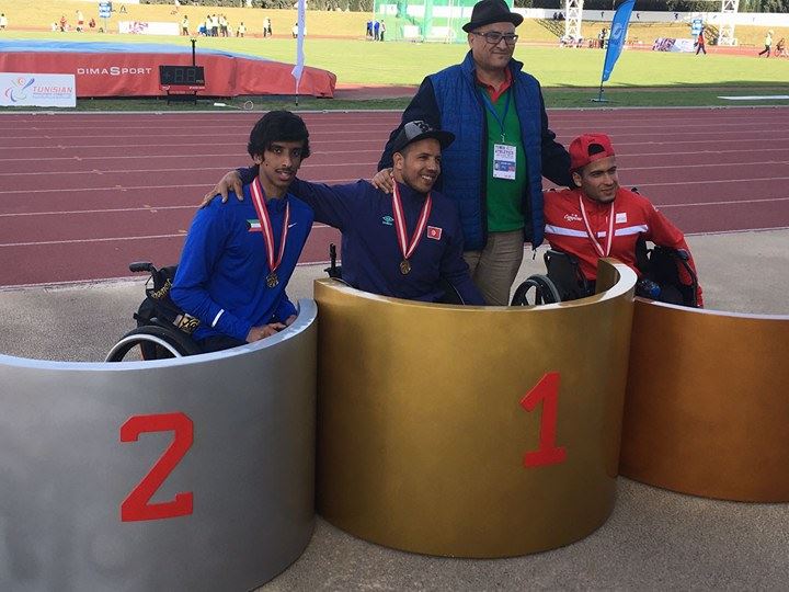 The Kuwaiti disabled athletics team continues winning medals at Tunisia's World Para Athletics Grand Prix