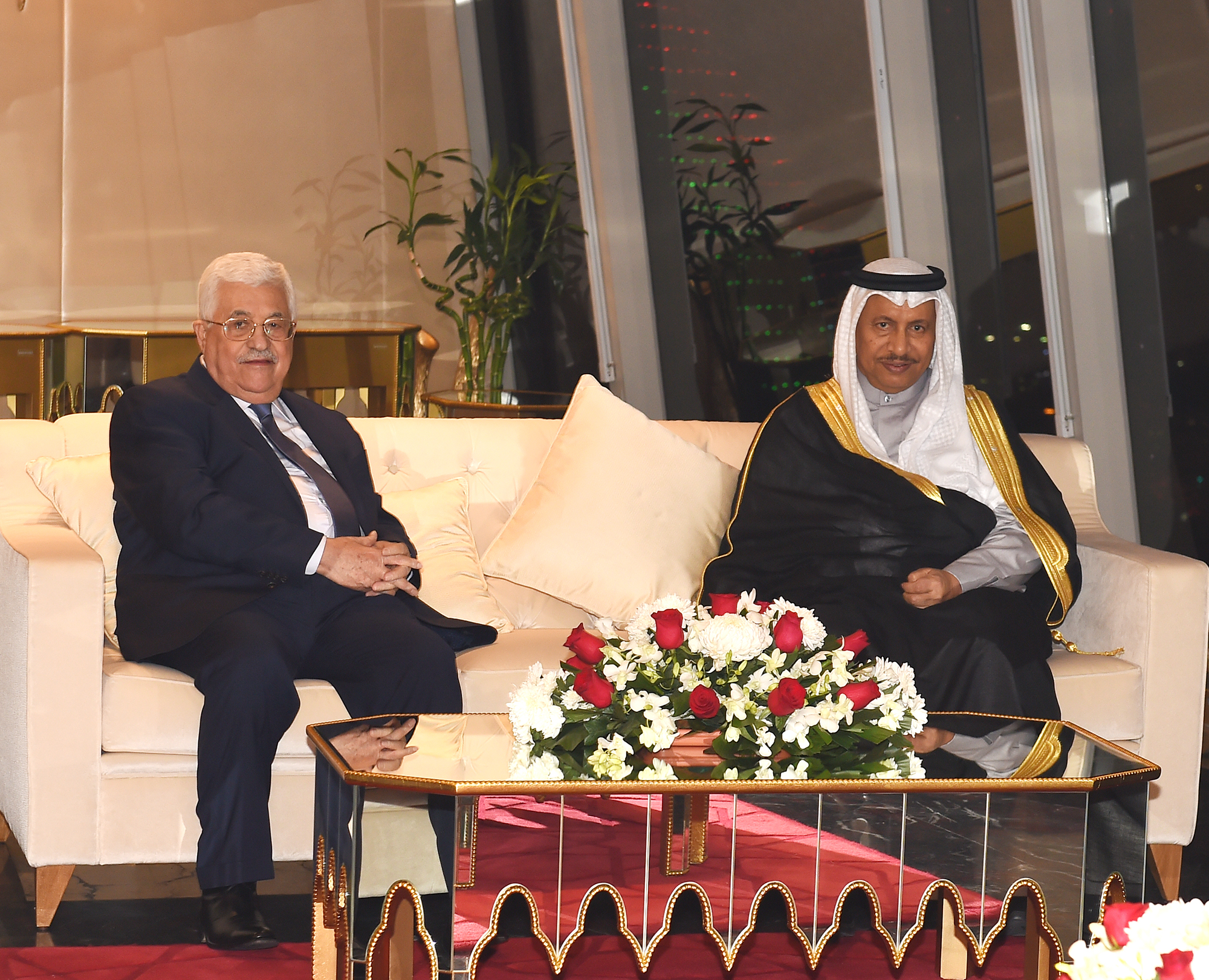 His Highness the Prime Minister Sheikh Jaber Al-Mubarak Al-Hamad Al-Sabah holds dinner banquet in honor of visiting Palestinian President Mahmoud Abbas