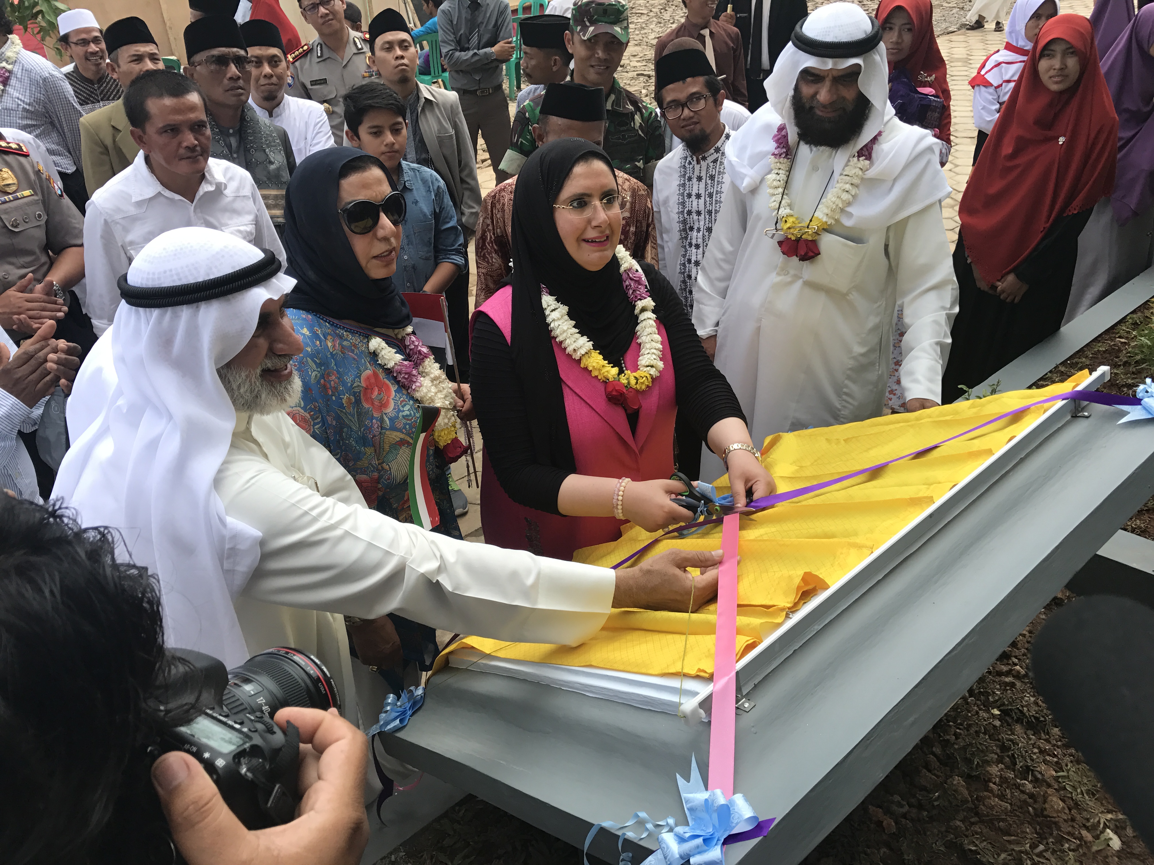 Ceremony marking inauguration of two schools and laying corner stone of an orphanage house at the Kuwait Charitable Village -- run by the Kuwaiti-Indonesian