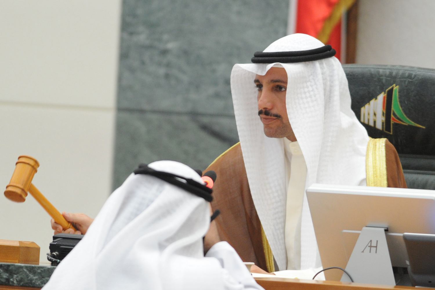 رئيس مجلس الأمة الكويتي مرزوق الغانم خلال جلسة مجلس الأمة التكميلية