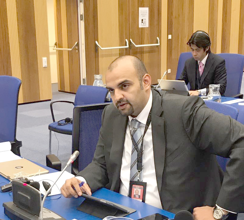 Second Secretary at Kuwait Embassy to Austria Nawaf Al-Rujaib attends meeting of UN Commission on Crime Prevention and Criminal Justice (CCPCJ).